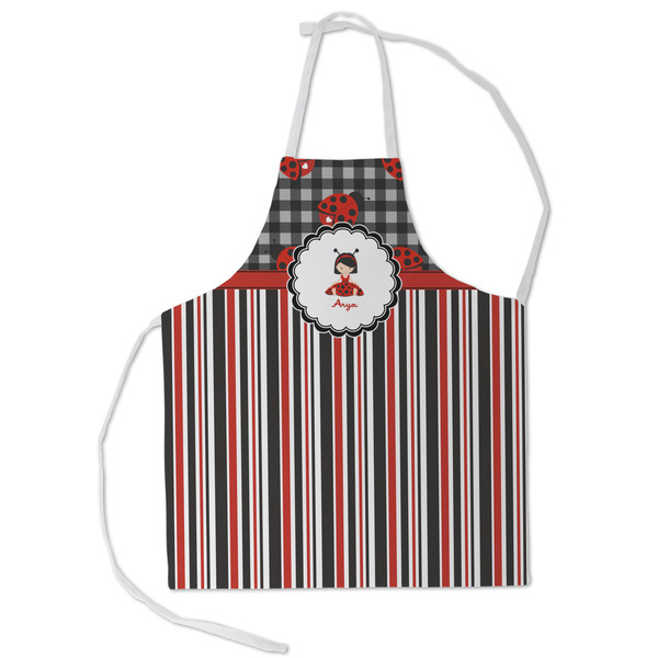 Custom Ladybugs & Stripes Kid's Apron - Small (Personalized)