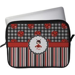 Ladybugs & Stripes Laptop Sleeve / Case - 11" (Personalized)