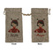 Ladybugs & Stripes Large Burlap Gift Bags - Front & Back