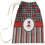 Ladybugs & Stripes Laundry Bag (Personalized)