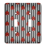 Ladybugs & Stripes Light Switch Cover (2 Toggle Plate)