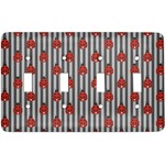 Ladybugs & Stripes Light Switch Cover (4 Toggle Plate)