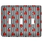 Ladybugs & Stripes Light Switch Cover (3 Toggle Plate)