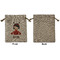 Ladybugs & Stripes Medium Burlap Gift Bag - Front Approval