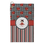 Ladybugs & Stripes Microfiber Golf Towel - Small (Personalized)