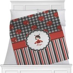 Ladybugs & Stripes Minky Blanket (Personalized)