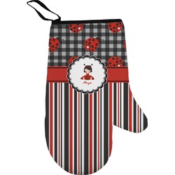 Ladybugs & Stripes Oven Mitt (Personalized)