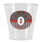 Ladybugs & Stripes Plastic Shot Glass (Personalized)