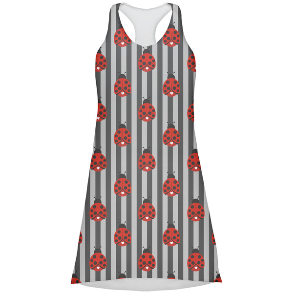 Custom Ladybugs & Stripes Racerback Dress - X Large
