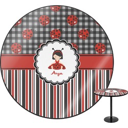 Ladybugs & Stripes Round Table (Personalized)