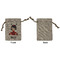 Ladybugs & Stripes Small Burlap Gift Bag - Front Approval