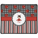 Ladybugs & Stripes Large Gaming Mouse Pad - 12.5" x 10" (Personalized)