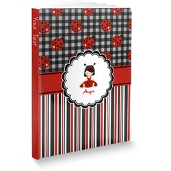 Ladybugs & Stripes Softbound Notebook - 5.75" x 8" (Personalized)