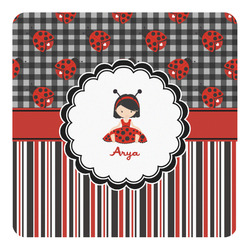 Ladybugs & Stripes Square Decal - Large (Personalized)