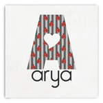 Ladybugs & Stripes Paper Dinner Napkins (Personalized)