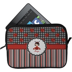 Ladybugs & Stripes Tablet Case / Sleeve - Small (Personalized)