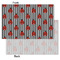 Ladybugs & Stripes Tissue Paper - Lightweight - Small - Front & Back