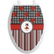 Ladybugs & Stripes Toilet Seat Decal (Personalized)