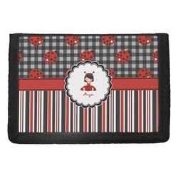 Ladybugs & Stripes Trifold Wallet (Personalized)