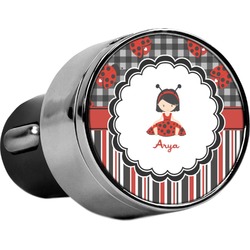 Ladybugs & Stripes USB Car Charger (Personalized)
