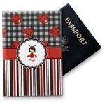 Ladybugs & Stripes Vinyl Passport Holder (Personalized)