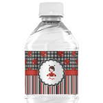 Ladybugs & Stripes Water Bottle Labels - Custom Sized (Personalized)