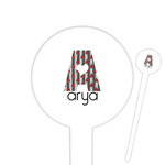 Ladybugs & Stripes Round Plastic Food Picks (Personalized)