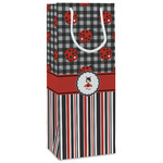 Ladybugs & Stripes Wine Gift Bags - Matte (Personalized)