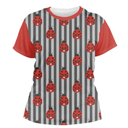 Ladybugs & Stripes Women's Crew T-Shirt - X Large