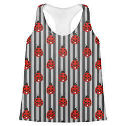 Ladybugs & Stripes Womens Racerback Tank Top - Large