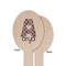 Ladybugs & Stripes Wooden Food Pick - Oval - Single Sided - Front & Back