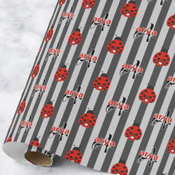 Ladybugs & Stripes Wrapping Paper Roll - Large (Personalized)