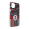 Ladybugs & Stripes iPhone 14 Pro Case - Angle