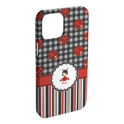 Ladybugs & Stripes iPhone Case - Plastic (Personalized)