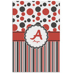 Red & Black Dots & Stripes Poster - Matte - 24x36 (Personalized)