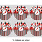 Red & Black Dots & Stripes 3" Multipurpose Round Labels - Sheet