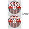 Red & Black Dots & Stripes 5" Multipurpose Round Label - Sheet