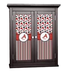 Red & Black Dots & Stripes Cabinet Decal - Custom Size (Personalized)