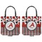 Red & Black Dots & Stripes Canvas Tote - Front and Back