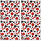 Red & Black Dots & Stripes Cloth Napkins - Personalized Dinner (APPROVAL) Set of 4