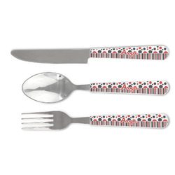 Red & Black Dots & Stripes Cutlery Set (Personalized)