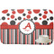 Red & Black Dots & Stripes Dish Drying Mat - with cup