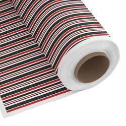 Red & Black Dots & Stripes Fabric by the Yard - Copeland Faux Linen