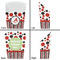 Red & Black Dots & Stripes French Fry Favor Box - Front & Back View