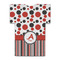 Red & Black Dots & Stripes Jersey Bottle Cooler - BACK (flat)