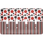 Red & Black Dots & Stripes Light Switch Cover (4 Toggle Plate)