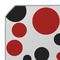 Red & Black Dots & Stripes Octagon Placemat - Single front (DETAIL)