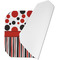 Red & Black Dots & Stripes Octagon Placemat - Single front (folded)
