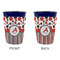 Red & Black Dots & Stripes Party Cup Sleeves - without bottom - Approval