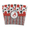 Red & Black Dots & Stripes Party Cup Sleeves - without bottom - FRONT (flat)